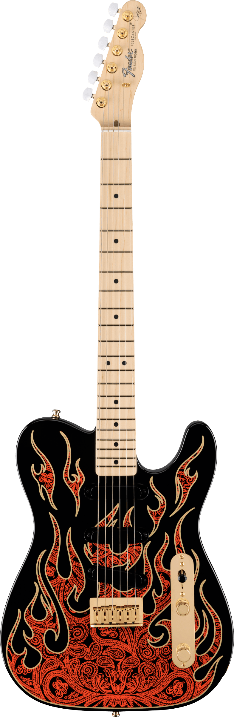 Fender James Burton Telecaster, Maple Fingerboard, Red Paisley Flames