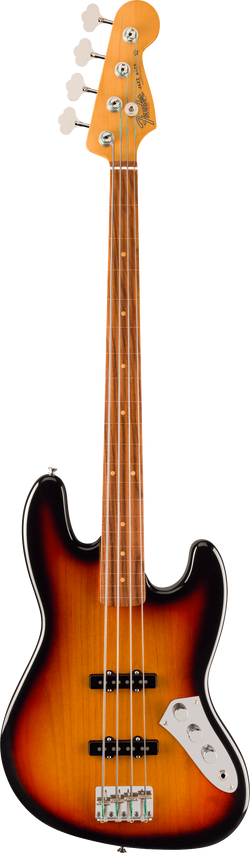 Fender Jaco Pastorius Jazz Bass, Fretless, Pau Ferro Fingerboard, 3-Color Sunburst