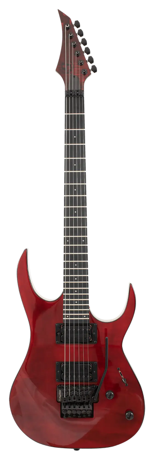 S by Solar SB4.6FRFBR Electric Guitar w/Floyd Rose - Flame Red