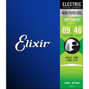 Elixir Electric Guitar Strings - Optiweb Custom Lite 9-46