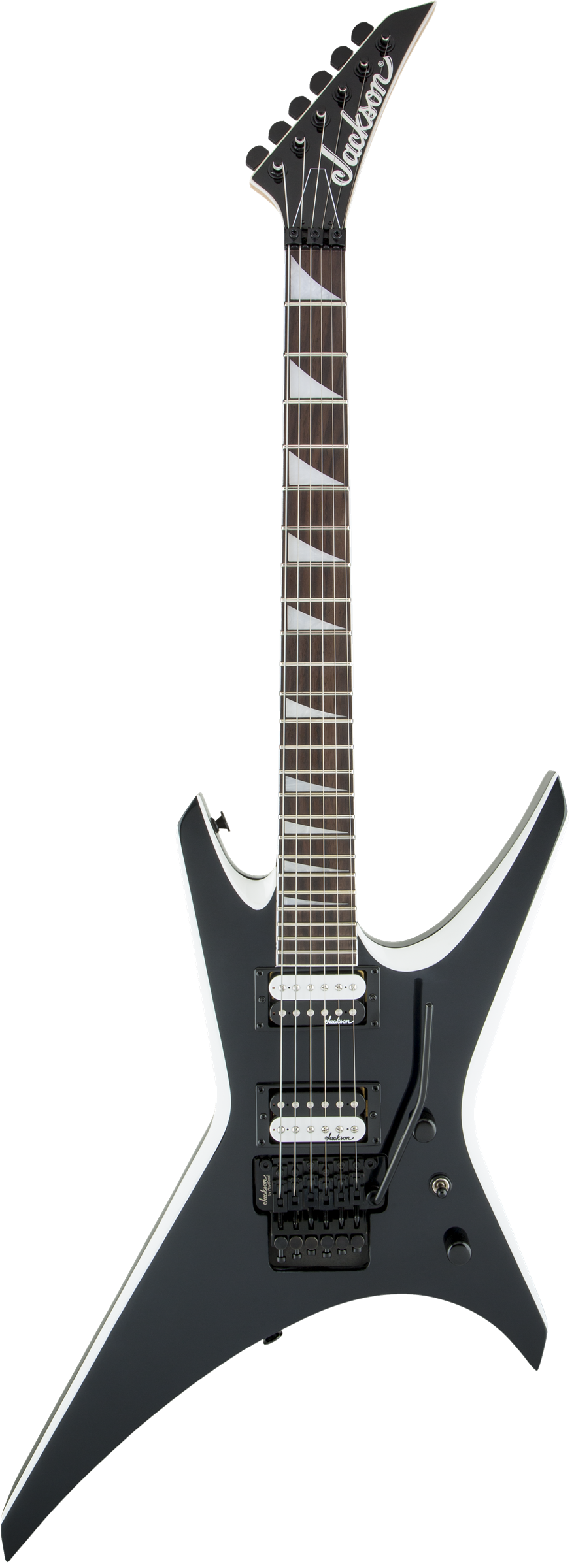 Jackson JS Series Warrior JS32, Black with White Bevels