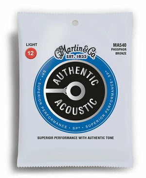 Martin MA540 Authentic SP Light Phosphor Bronze Acoustic Guitar Strings 12-54