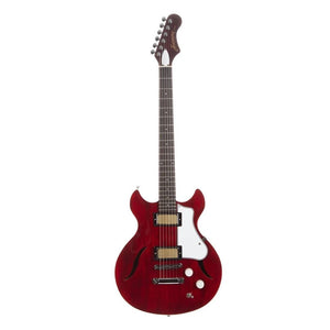 Harmony Comet Electric Guitar - Trans Red (inc MONO Vertigo Bag)