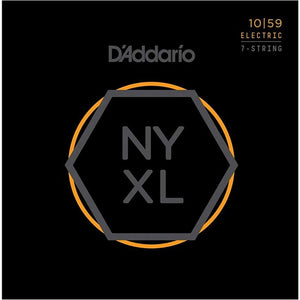 D'Addario NYXL1059 Nickel Wound 7-String Electric Guitar Strings, Regular Light, 10-59