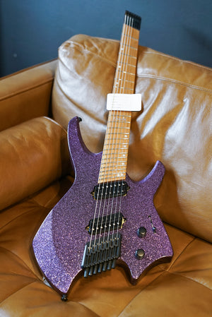 Ormsby Run 17 Goliath GTR 7 Headless Electric Guitar - Lavender Sparkle