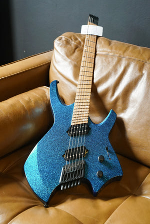 Ormsby Run 17 Goliath GTR 6 Headless Electric Guitar - Blue Sparkle