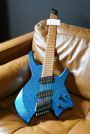 Ormsby Run 17 Goliath GTR 7 Headless Electric Guitar - Blue Sparkle