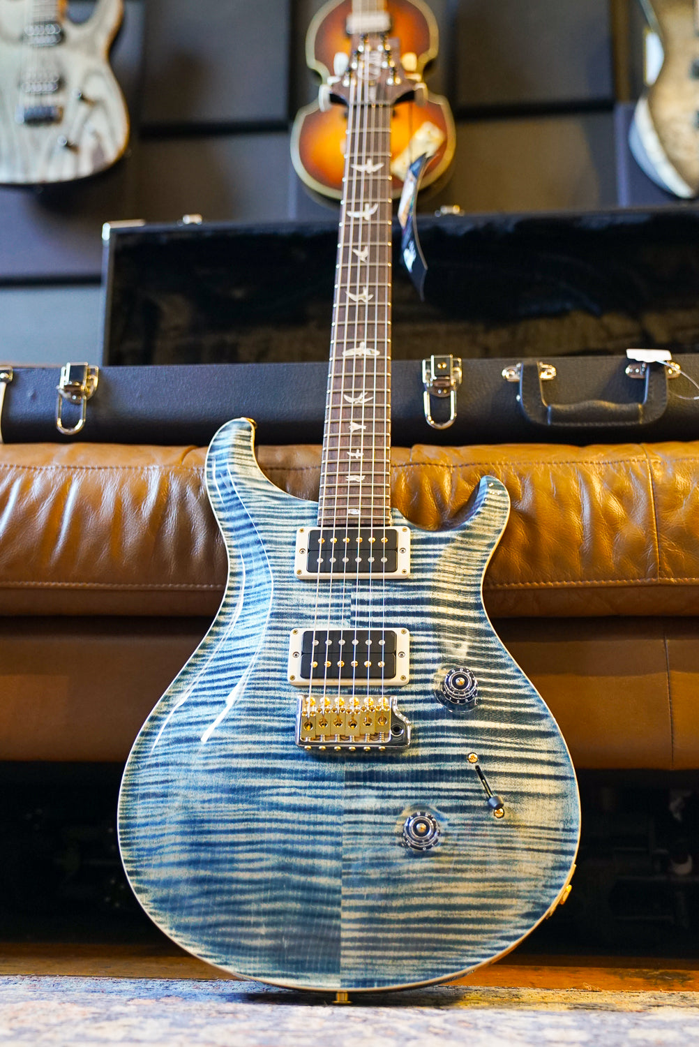 PRS Custom 24, 10 Top, Pattern Thin - Faded Whale Blue