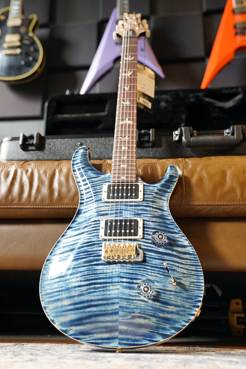 PRS Custom 24, 10 Top, Pattern Thin - Faded Whale Blue