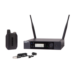 Shure Wireless Digital Lapel System GLXD1+; WL185 Mic; GLXD4R+