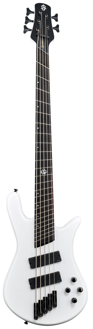 Spector NS Dimension HP 5-String Multi-Scale Bass Guitar - White Sparkle Gloss