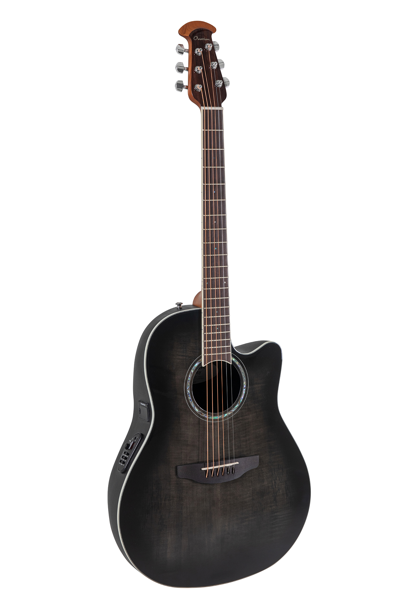Ovation Celebrity Standard Exotic Trans Black Burst
