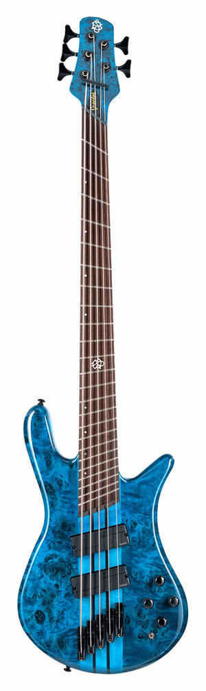 Spector NS DIMENSION 5 Multi-Scale Bass Guitar - Black & Blue Gloss