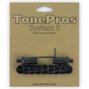 TonePros TP7 7 String Metric Tune-O-Matic Bridge (large posts) - Black