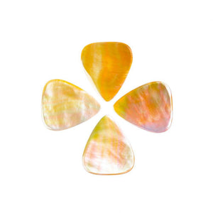 Shell Tones Gold Mother of Pearl 4 Guitar Picks