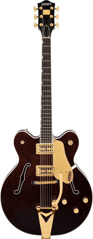 Gretsch G6122TG Players Edition Country Gentleman Hollow Body with String-Thru Bigsby and Gold Hardware, Ebony Fingerboard, Walnut Stain