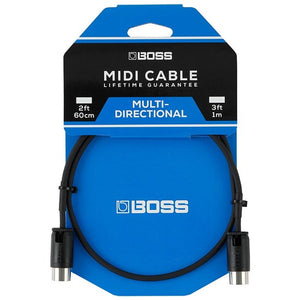 BOSS BMIDI-PB1 Pedalboard MIDI Cable 1ft Multi-Directional