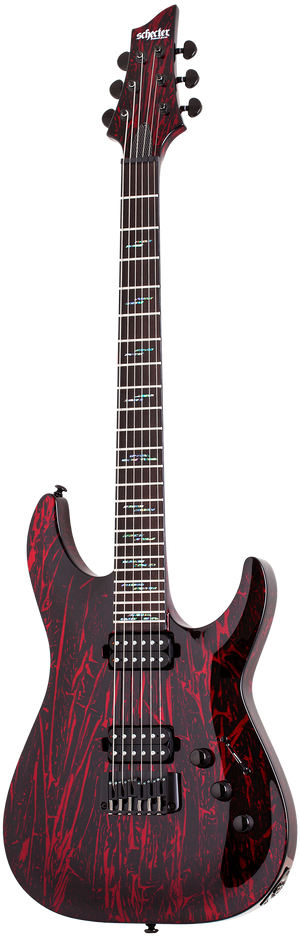 Schecter C-1 Silver Mountain Blood Moon Guitar
