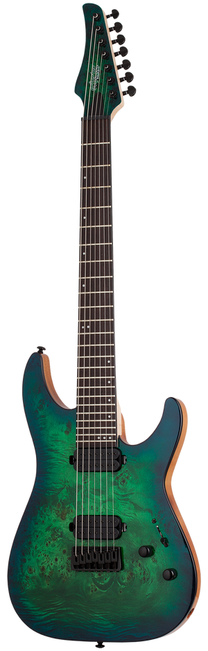 Schecter C-7 Pro Aqua Burst Guitar