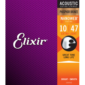Elixir Acoustic Phosphor Bronze Nanoweb Extra Light 10-47