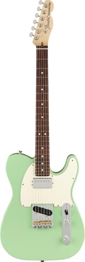 Fender American Performer Telecaster Humbucking Rosewood Fingerboard, Satin Surf Green w/ Bag