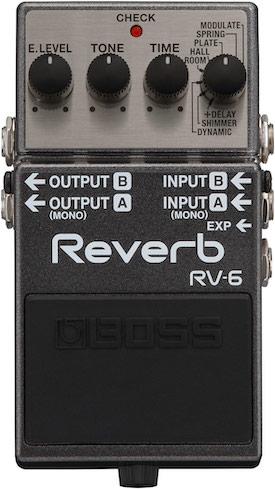 BOSS RV6 Digital Reverb Pedal top
