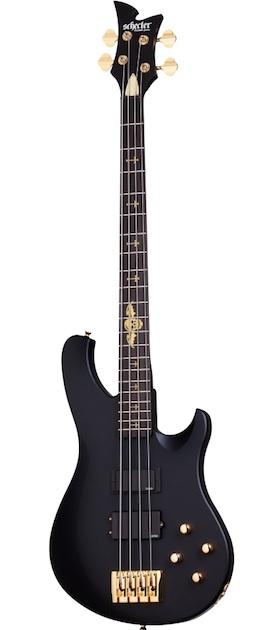 Schecter Johnny Christ Satin Black Bass Guitar 