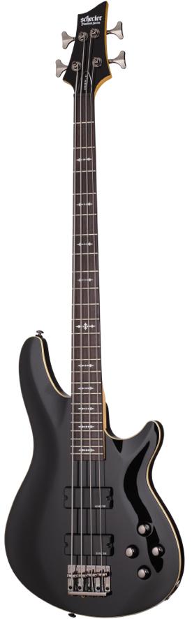 Schecter Omen 4 Gloss Black Bass Guitar.