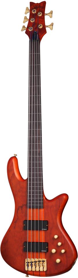 Schecter Stiletto Studio 5 FL Honey Satin Bass Guitar