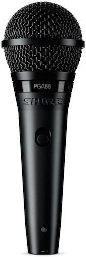 Shure PGA58QTR Vocal Cardioid Dynamic Microphone with XLR-QTR Cable