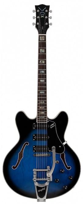 Vox Bobcat S66B Bigsby with Case - Sapphire Blue VOX Bobcat BC-S66B BL with Bigsby