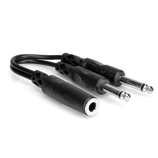 Hosa YPP-106 Y Cable, 1/4 in TSF to Dual 1/4 in TS main image 0
