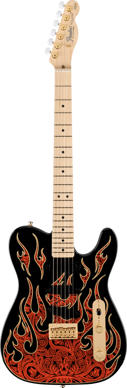 Fender James Burton Telecaster, Maple Fingerboard, Red Paisley Flames