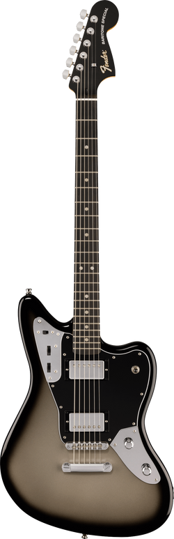 Fender Limited Edition Player Fusion Jaguar Baritone, Ebony Fingerboard, Silverburst