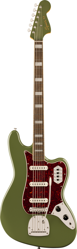 Squier FSR Classic Vibe Bass VI, Laurel Fingerboard, Tortoishell Pickguard, Matching Headstock, Olive