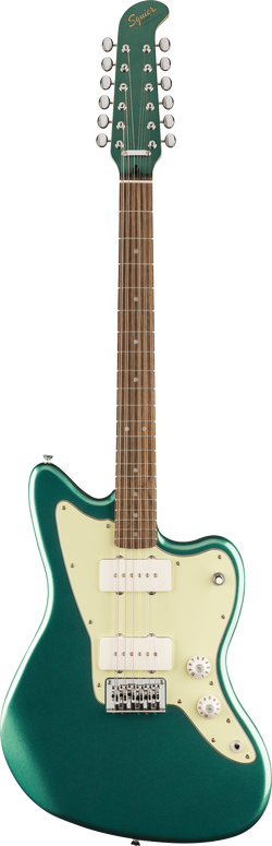 Squier Limited Edition Paranormal Jazzmaster XII, Laurel Fingerboard, Mint Pickguard, Matching Headstock, Sherwood Green