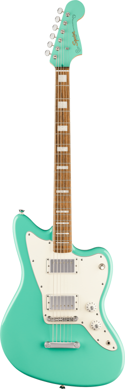 Squier Paranormal Baritone Jazzmaster HH, Laurel Fingerboard, Parchment Pickguard, Sea Foam Green