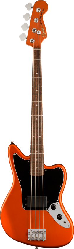 Squier FSR Affinity Series Jaguar Bass H, Laurel Fingerboard, Black Pickguard, Matching Headstock, Metallic Orange