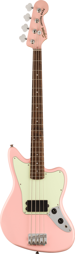 Squier FSR Affinity Series Jaguar Bass H, Laurel Fingerboard, Mint Pickguard, Matching Headstock, Shell Pink