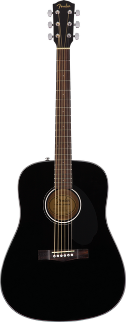 Fender CD-60S Dreadnought Acoustic, Walnut Fingerboard, Black