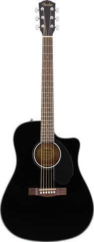 Fender CD-60SCE Dreadnought, Walnut Fingerboard, Black