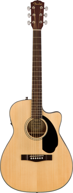 Fender CC60SCE Concert Acoustic-Electric Guitar - Natural, Front Photo