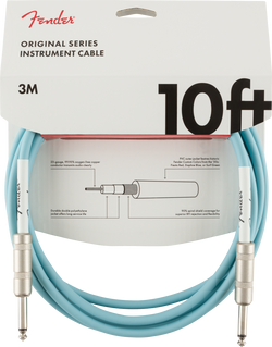 Fender Original Series Instrument Cable, 10' / 3m, Daphne Blue