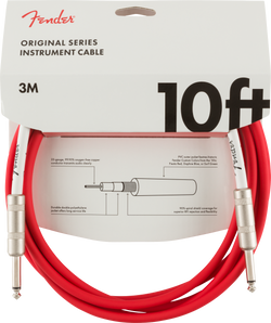 Fender Original Series Instrument Cable, 10' / 3m, Fiesta Red