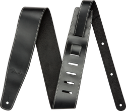 Fender Broken-In Leather Strap, Black, 2.5