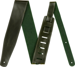 Fender Broken-In Leather Strap, Green, 2.5