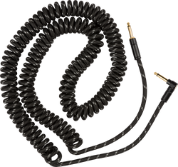 Fender Deluxe Coil Cable, 30', Black Tweed