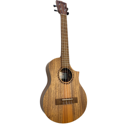 Kala KA-TK-T-CE Teak Tri-Top Tenor Ukulele w/ Cutaway & Pickup