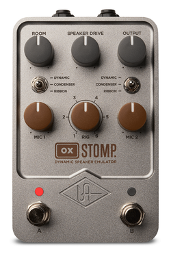 Universal Audio OX Stomp Dynamic Speaker Emulator Pedal top view