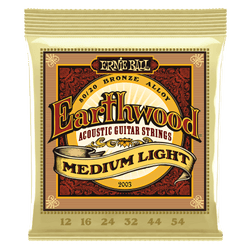 Ernie Ball Earthwood Medium Light 80/20 Bronze Acoustic Guitar Strings - 12-54 Gauge